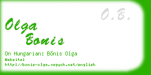 olga bonis business card
