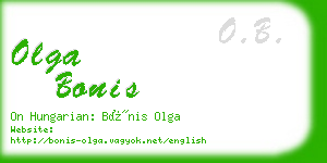 olga bonis business card